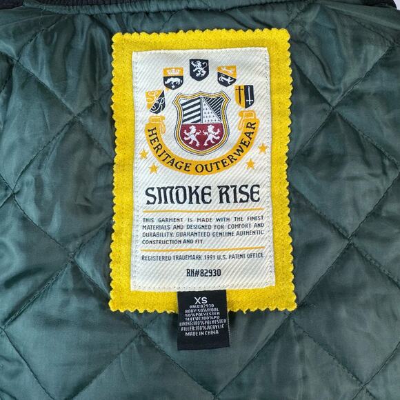 Smoke Rise All Star Varsity Bomber Color Block Jacket Streetwear Patches Size XS - Picture 7 of 8